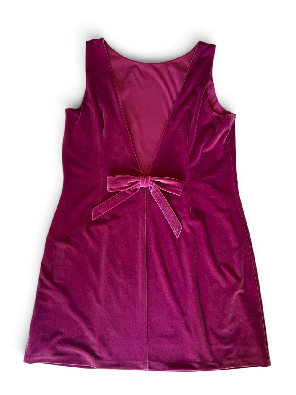 Anthropologie bow back velvet dress